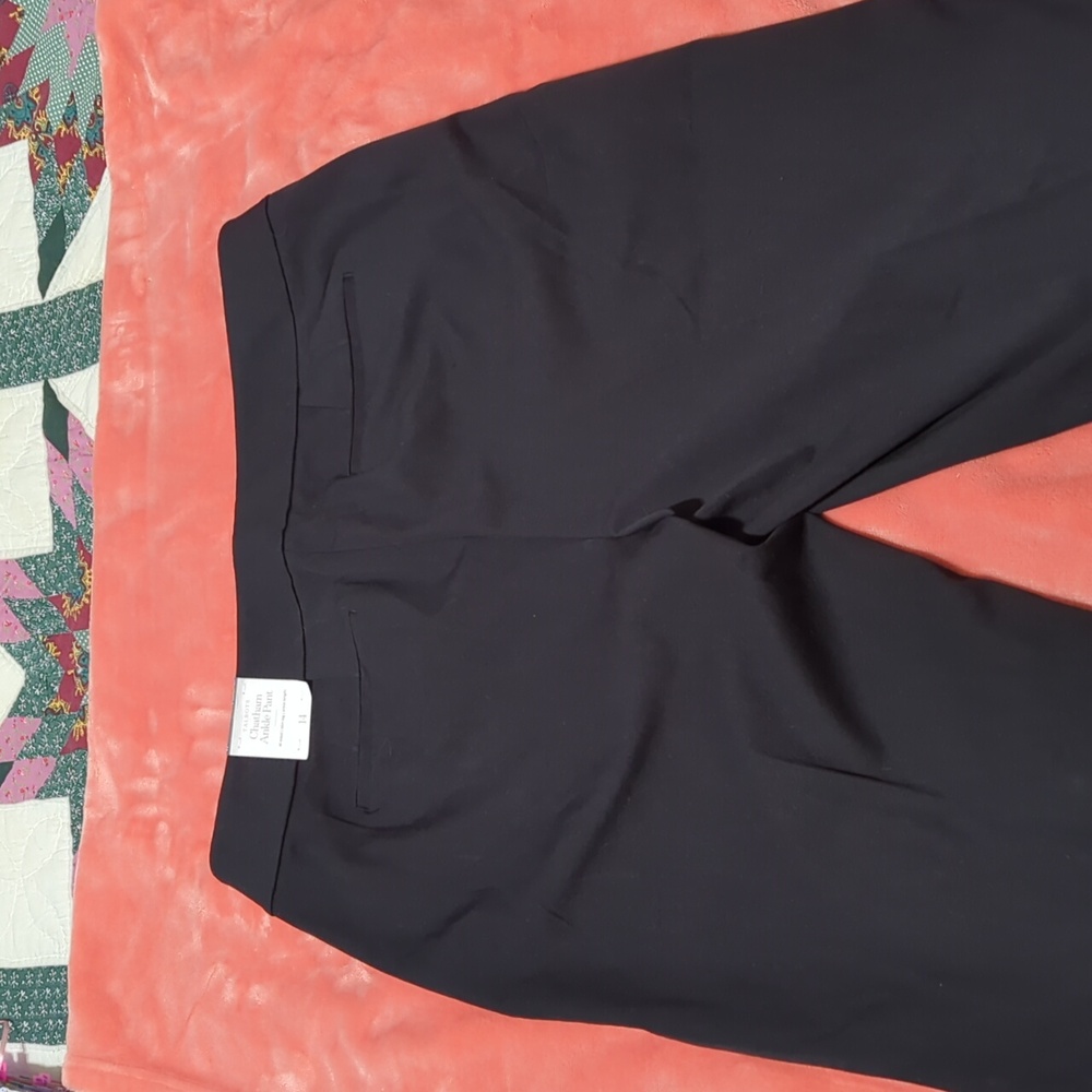 Talbots Black Dress Pants Size 14 Chatham Ankle Pants - Picture 3 of 8